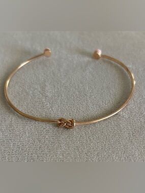 Plunder Rose Gold Knot Open Cuff Bracelet